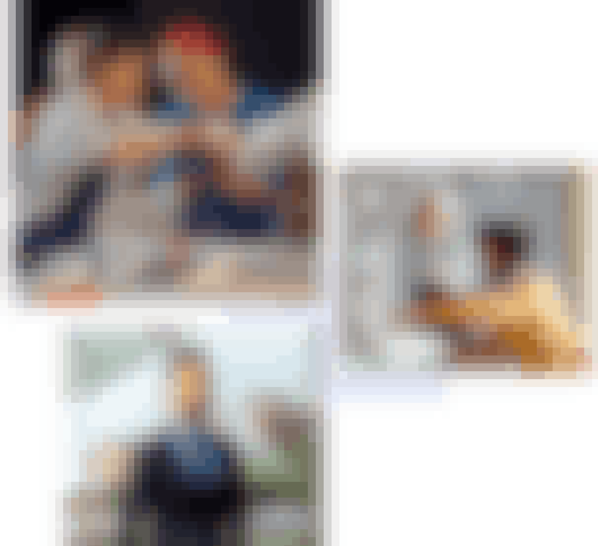 3 hero images of people smiling